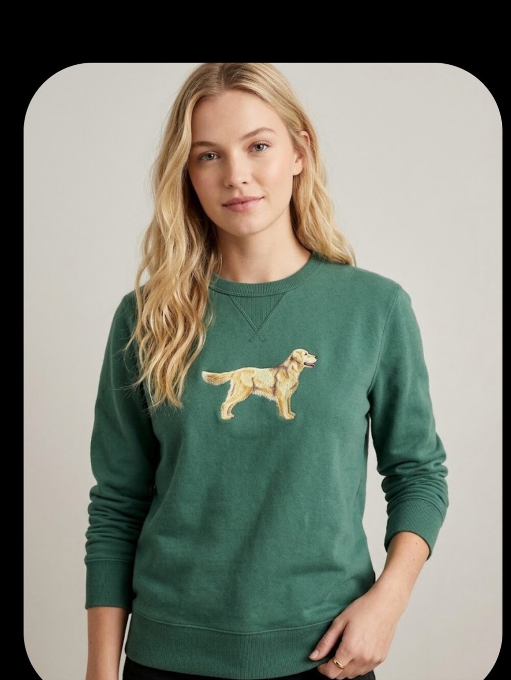 J. Crew Golden Retriever Crewneck Sweatshirt